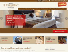 Tablet Screenshot of hotel-le-president.com